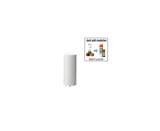 Patlite LR4-02WJNW Base Ø40, 24V DC, Off-white, Direkte, Kabel 