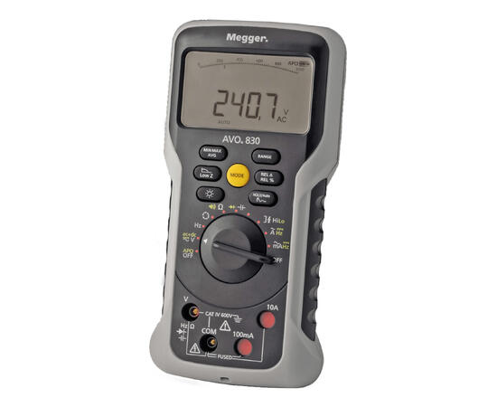 Megger AVO830 Digitalt TRMS Multimeter 600V AC/DC, 10A AC/DC 