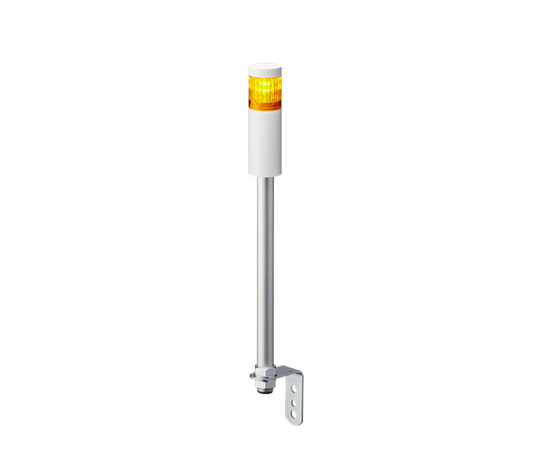 Patlite LR4-102LJNW-Y, Rør-L, Kabel Ø40, Gu, 24VDC, Off-white 