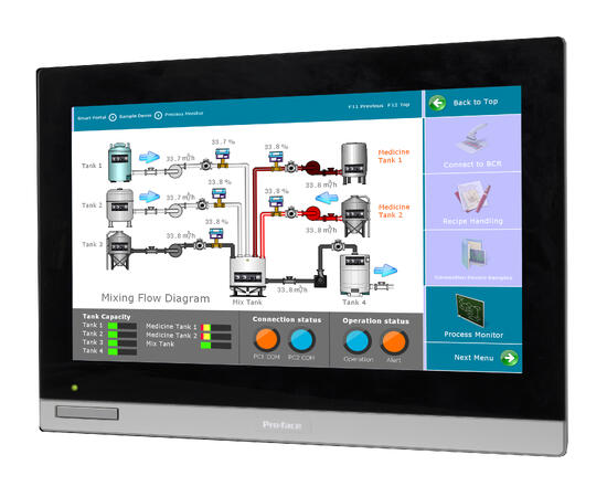 Pro-face SP5800WCD HMI Premium 19" Wide, 16M farger, 24V DC, 1366x768 