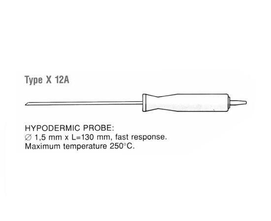 Tempcontrol X12.A Innstikkføl, SkråSpiss 1,5 x 130 mm, Type K 