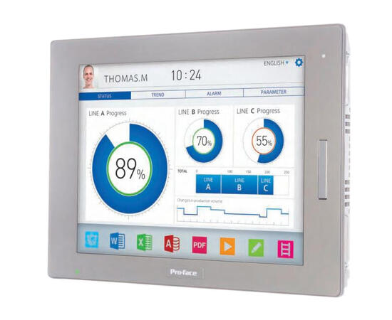 Pro-face SP-5700TPD HMI Premium Display 15", TFT, 16M farger, 24V DC, 1024x768 