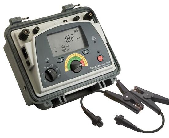 Megger DLRO10HDKC Lav Resistans Ohmmeter 10A, m/høy effekt, m/KC1-Kelvin clip, 3m 