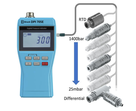 Druck DPI705E Portabel Trykktester 2 bar abs, Standard Nøyaktighet