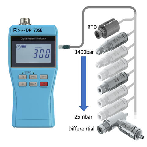 Druck DPI705E Portabel Trykktester Røff, håndholdt og brukervennlig trykktester. 2 bar abs, Standard N&#248;yaktighet