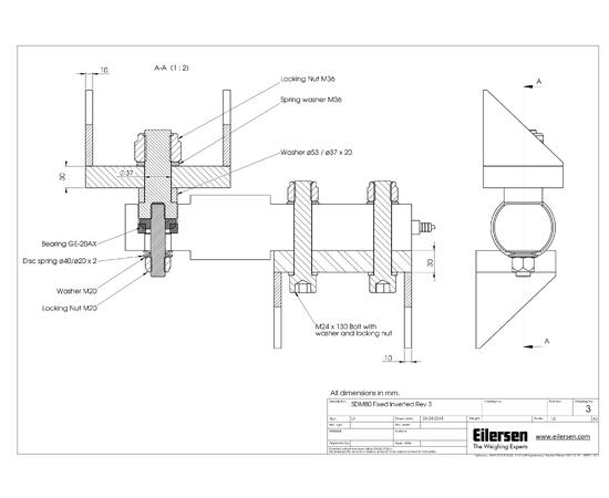 Eilersen BM80 mont. AISI 304 Fast monterings kit opp til 7000 kg 