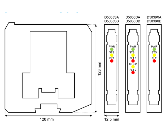 GMI D5038XA Ex-barriere Dig. inng. 1 ch, Solids.utg. 2 ch, SIL 3 