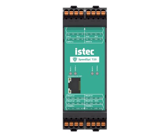Istec SpeedSys T20 Tachometer 2 kanaler Utgang 4-20mA, 4 releer, redundans 