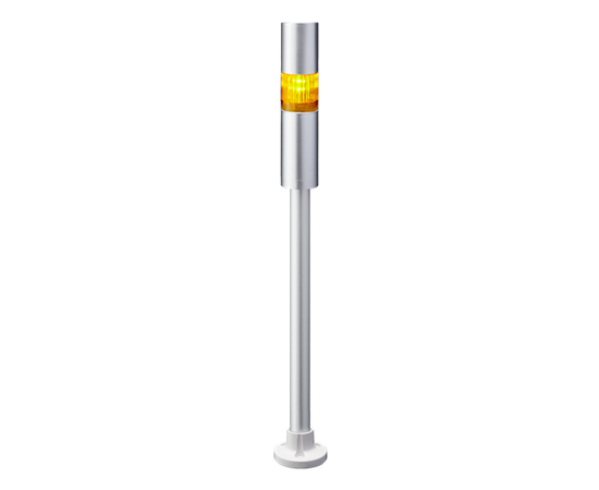 Patlite LR4-102PJBW-Y, Rør-Cir, Kabel Ø40, Gu, 24VDC, Off-white, Lyd 