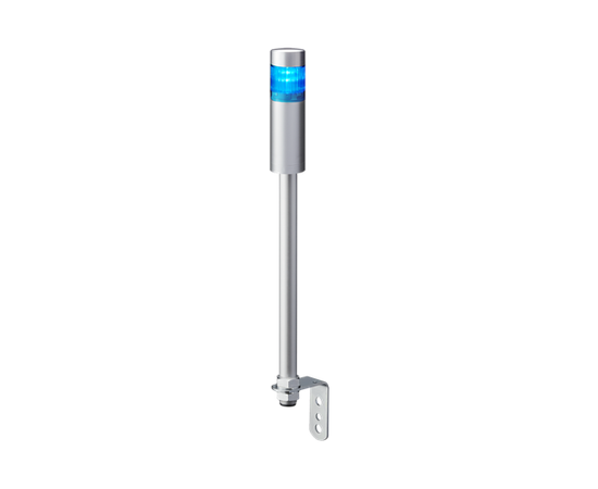 Patlite LR4-102LJNU-B, Rør-L, Kabel Ø40, Bl, 24VDC, Sølv 