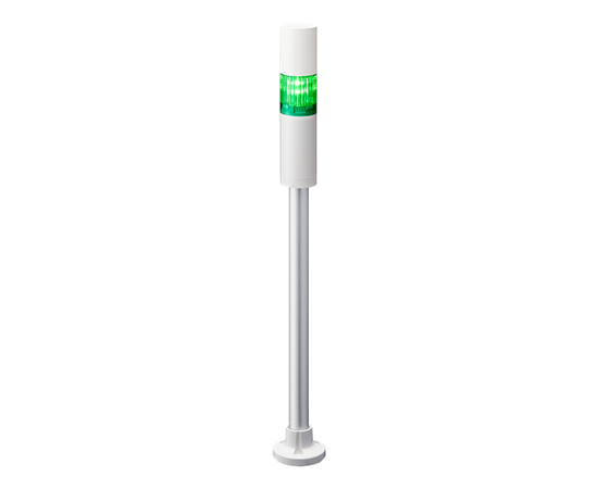 Patlite LR4-102PJBW-G, Rør-Cir, Kabel Ø40, Gr, 24VDC, Off-white, Lyd 