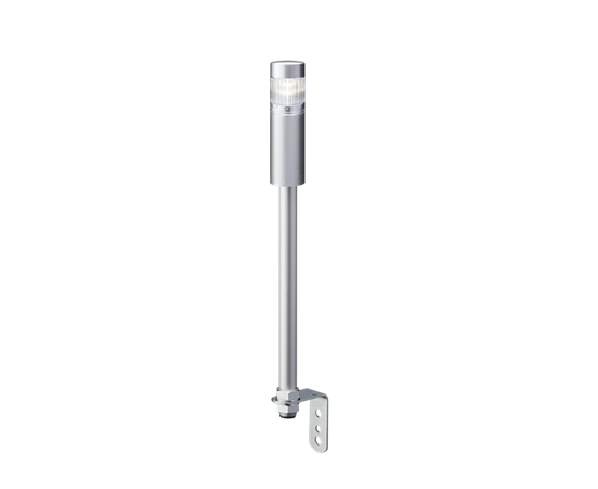 Patlite LR4-102LJNU-RZ, Rør-L, Kabel Ø40, Rø-Klar, 24VDC, Sølv 