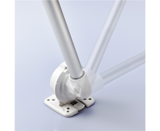 Patlite LR6-02QJNW Base Ø60, 24V DC, Off-White, Rør-Folde, Kabel 