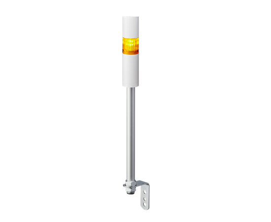Patlite LR4-102LJBW-Y, Rør-L, Kabel Ø40, Gu, 24VDC, Off-white, Lyd 