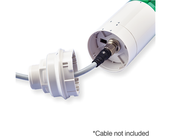 Patlite LR6-02WCNW Base Ø60, 24V DC, Off-white, M12, M30 feste 