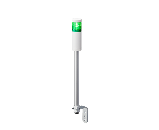 Patlite LR4-102LJNW-G, Rør-L, Kabel Ø40, Gr, 24VDC, Off-white 