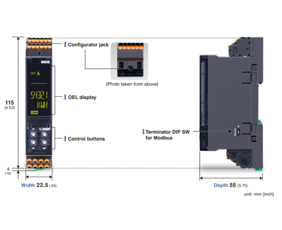 MG M50EXWTU-223-AD4 Power transducer Kompakt energimåler, 5A - 600A 