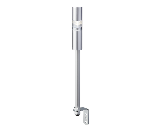 Patlite LR4-102LJBU-C, Rør-L, Kabel Ø40, Kl, 24VDC, Sølv, Lyd 