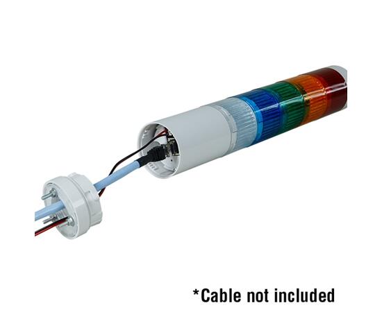 Patlite LR5-02WENW Base, m/Ethernet Ø50, 24V DC, RJ45, Off-white 