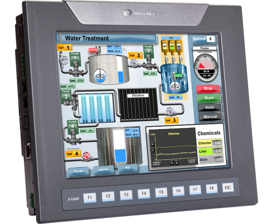 Unitronics Vision V1040-T20B PLS/HMI PLS med 10.4'' farge touch HMI 