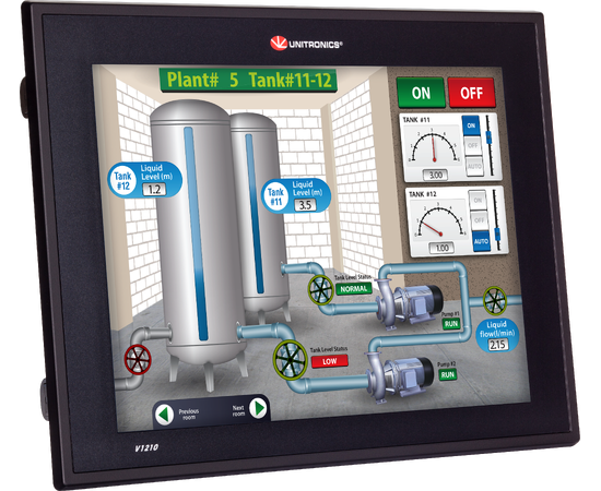 Unitronics Vision V1210-T20BJ PLS/HMI PLS med 12,1" farge touch HMI 