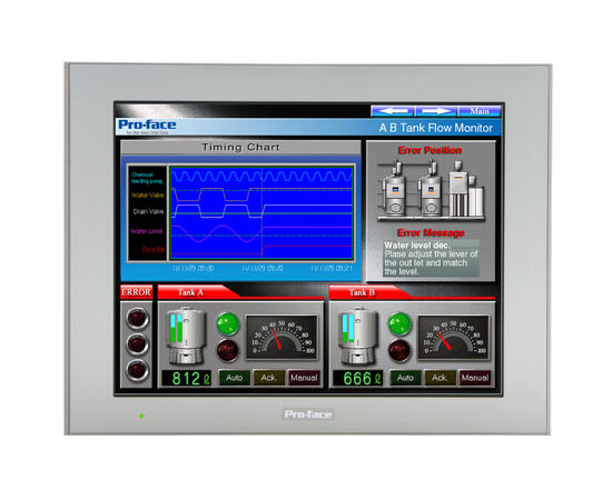 Pro-face GP4601TAD HMI 12,1", TFT, 65K farger, 24V DC, 800x600 